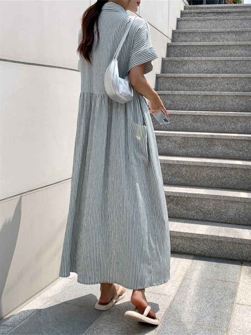 Sukienka w stylu retro, inspir – Korean Style A Line Shirt Dress recenzja i cena
