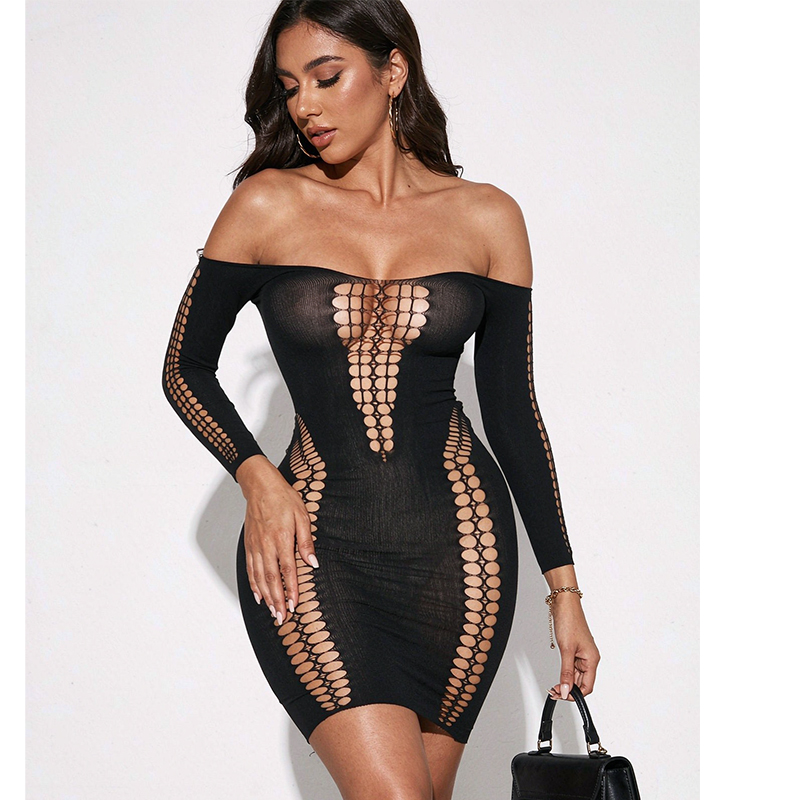 Damska prześwitująca sukienka  – Sexy Mesh Sheer Bodycon Dress recenzja i cena