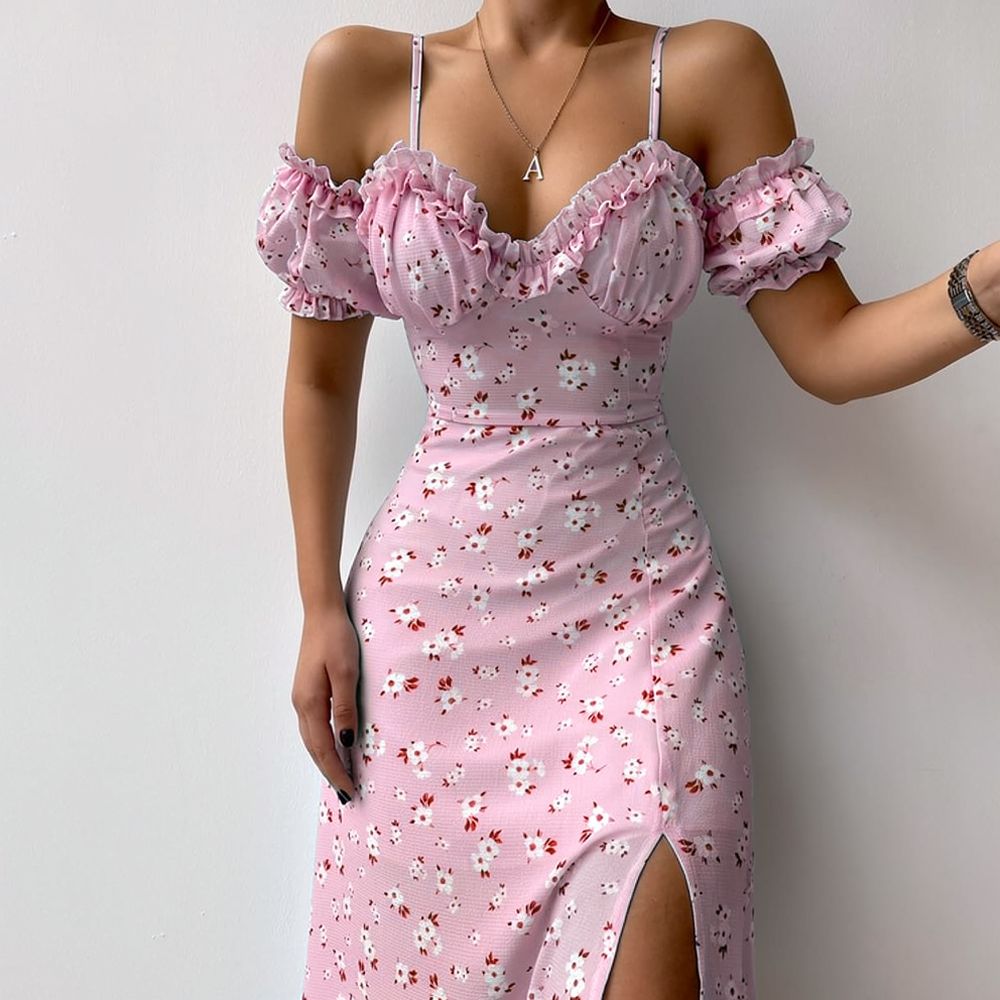 Letnia sukienka w kwiatowy wzó – French Vintage Floral Midi Dress recenzja i cena