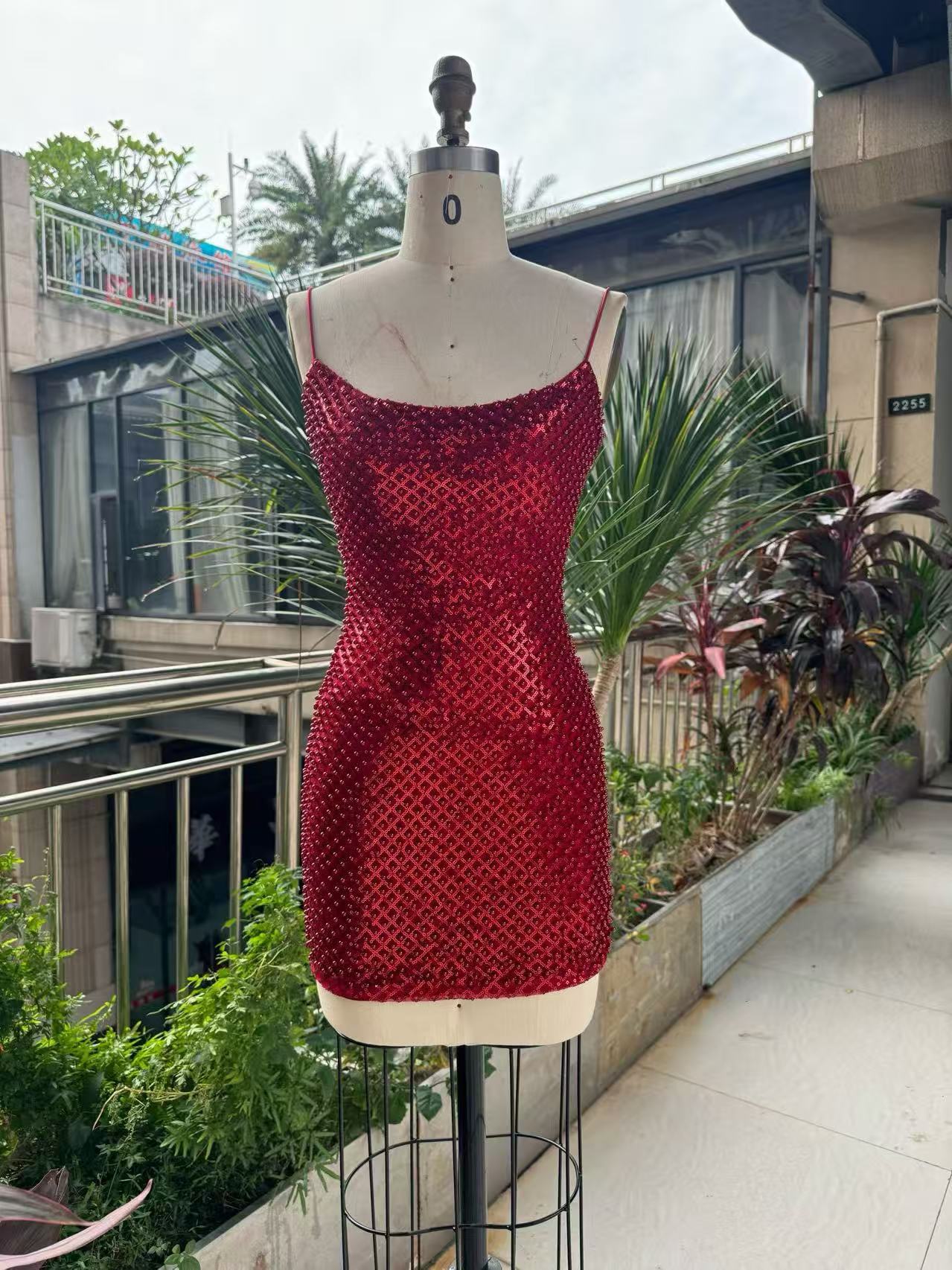 Damska, błyszcząca sukienka mi – Sparkly Rhinestone Club Party Dress recenzja i cena