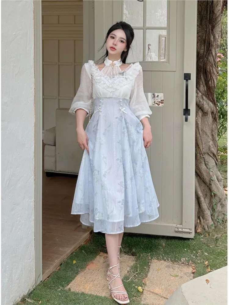 Elegancka damska letnia sukien – French Vintage Floral Midi Dress recenzja i cena