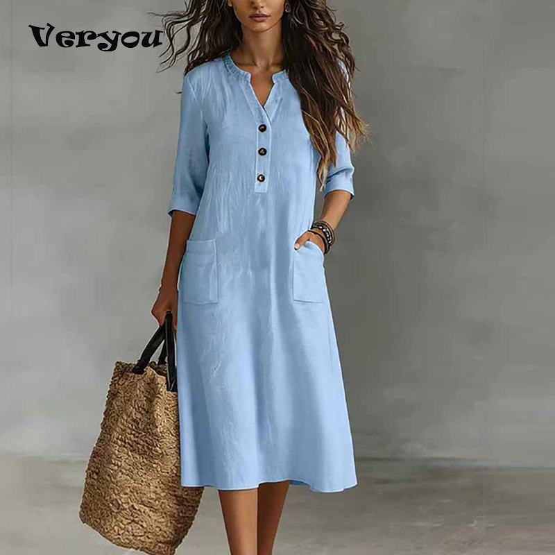 Damska codzienna sukienka midi – Boho Summer Beach Maxi Dress recenzja i cena