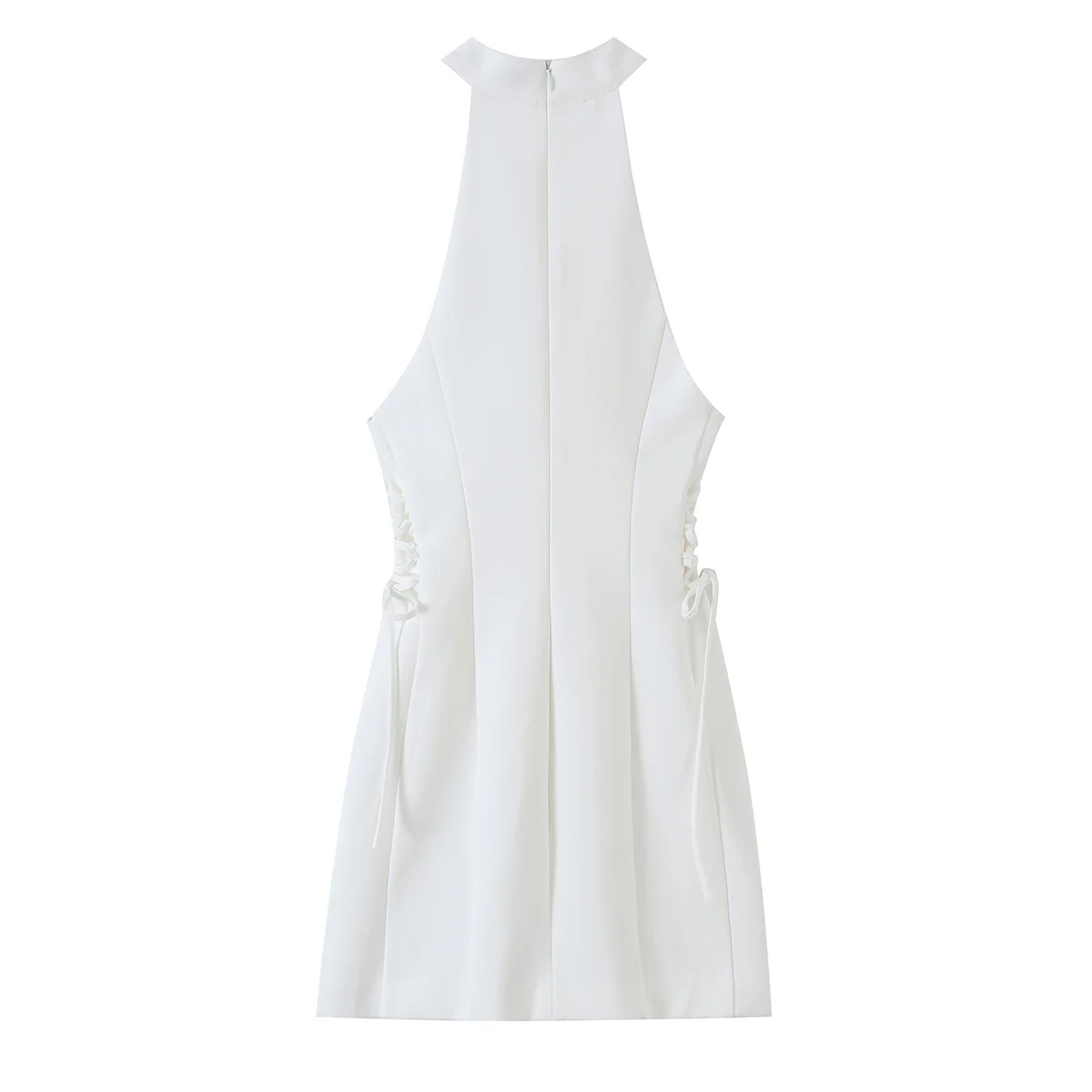 Damska biała mini sukienka z w – Y2K Backless Halter Mini Dress recenzja i cena