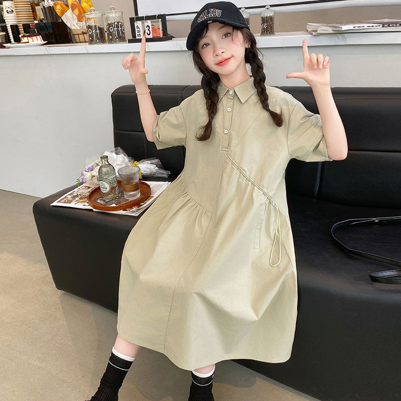 Koreańskie ubrania dla dzieci  – Korean Style A Line Shirt Dress recenzja i cena